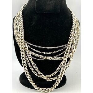 Multi- strand Gold Tone Necklace Made In Germany 18"